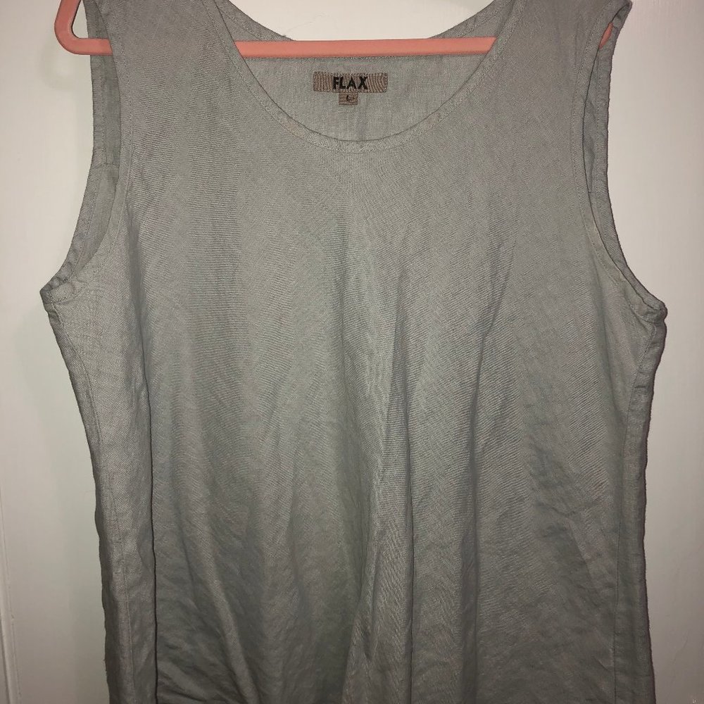 NWOT Flax 100% linen sleeveless tee